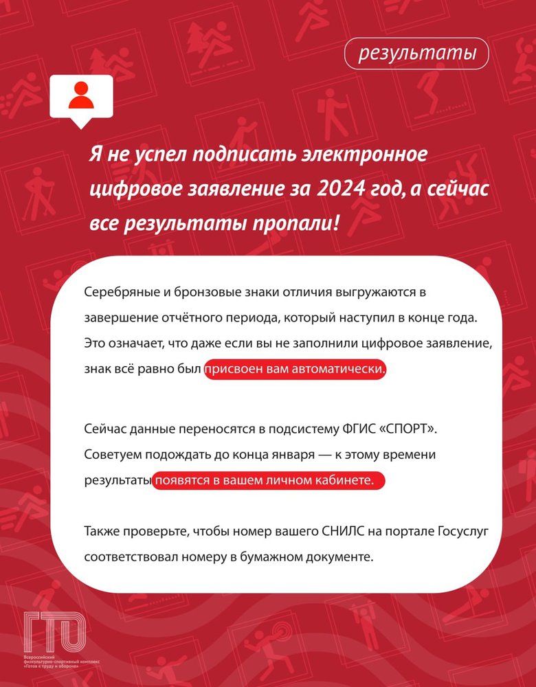 О работе личного кабинета гто