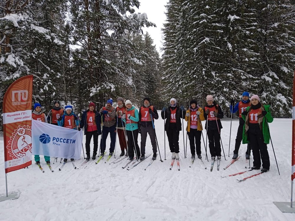 Приём нормативов на лыжах